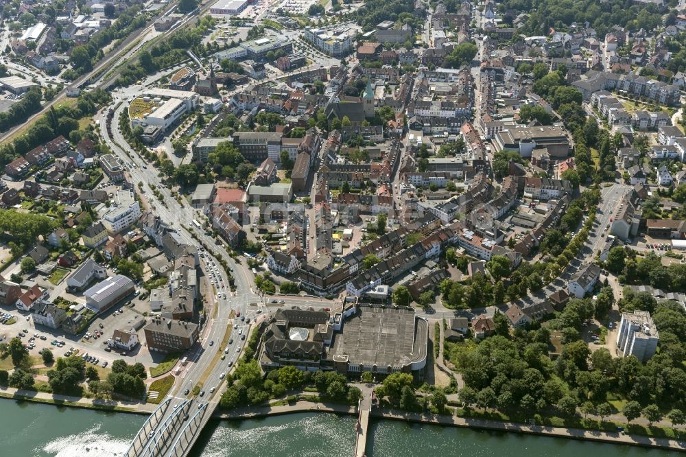 Dorsten von oben - Stadtansicht der Innenstadt am Stadtzentrum von Dorsten in Nordrhein-Westfalen