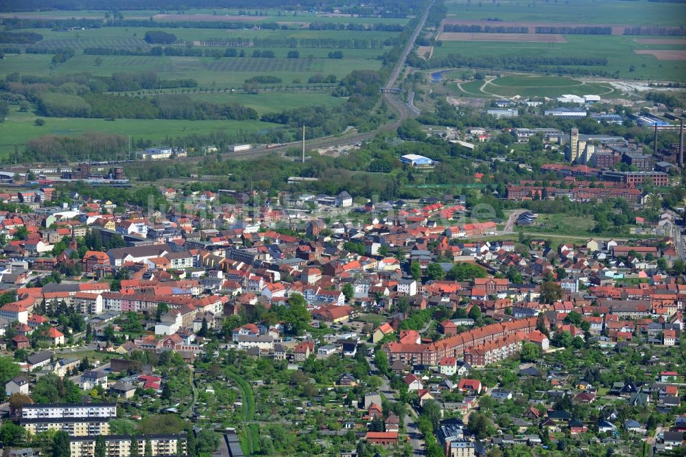 Luftbild Wittenberge - Stadtansicht der Innenstadt am Stadtzentrum von Wittenberge im Bundesland Brandenburg