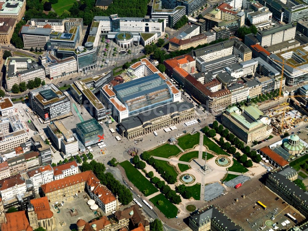 Stuttgart aus der Vogelperspektive: Stadtansicht der Innenstadt von Stuttgart im Bundesland Baden-Württemberg