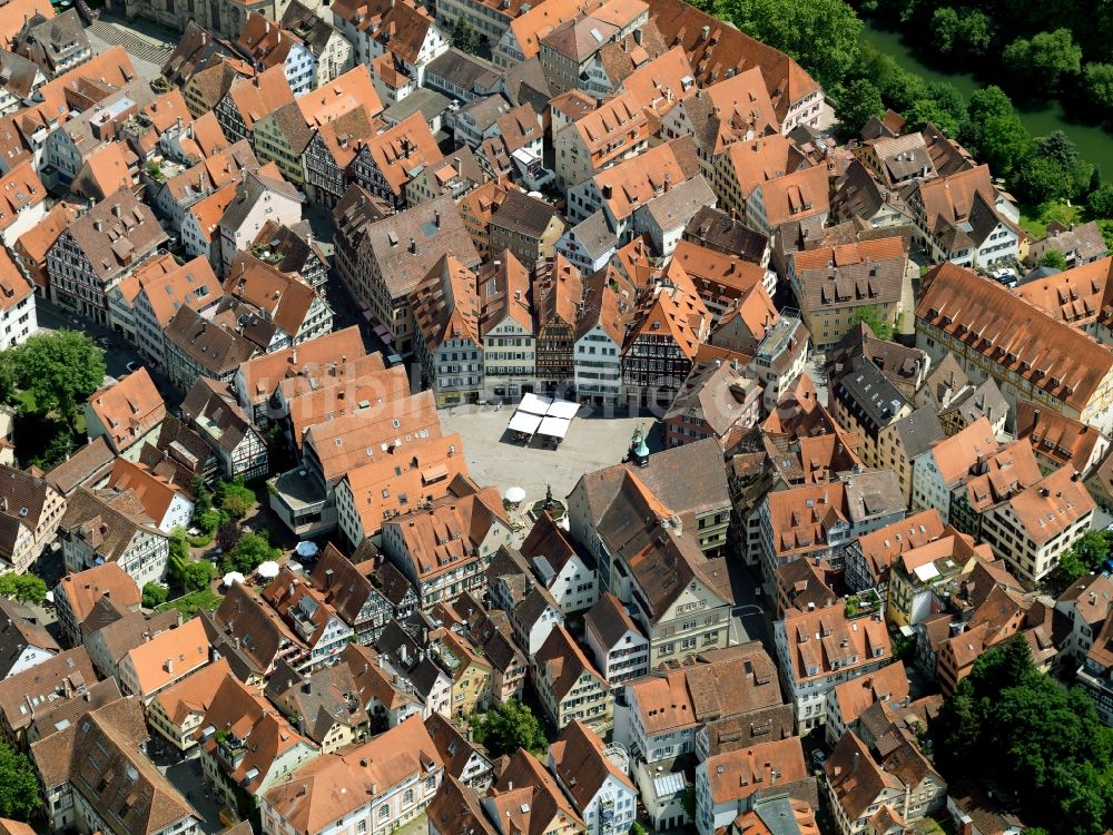 Luftbild Tübingen - Stadtansicht der Innenstadt von Tübingen im Bundesland Baden-Württemberg