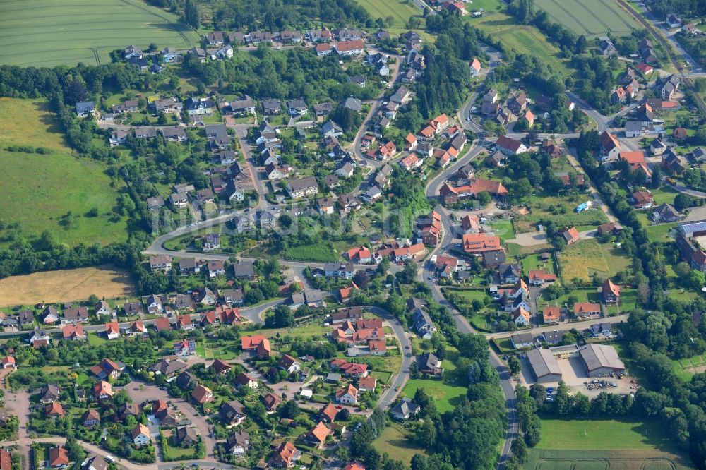 Luftaufnahme Wesseln - Stadtansicht der Innenstadt von Wesseln im Bundesland Niedersachsen