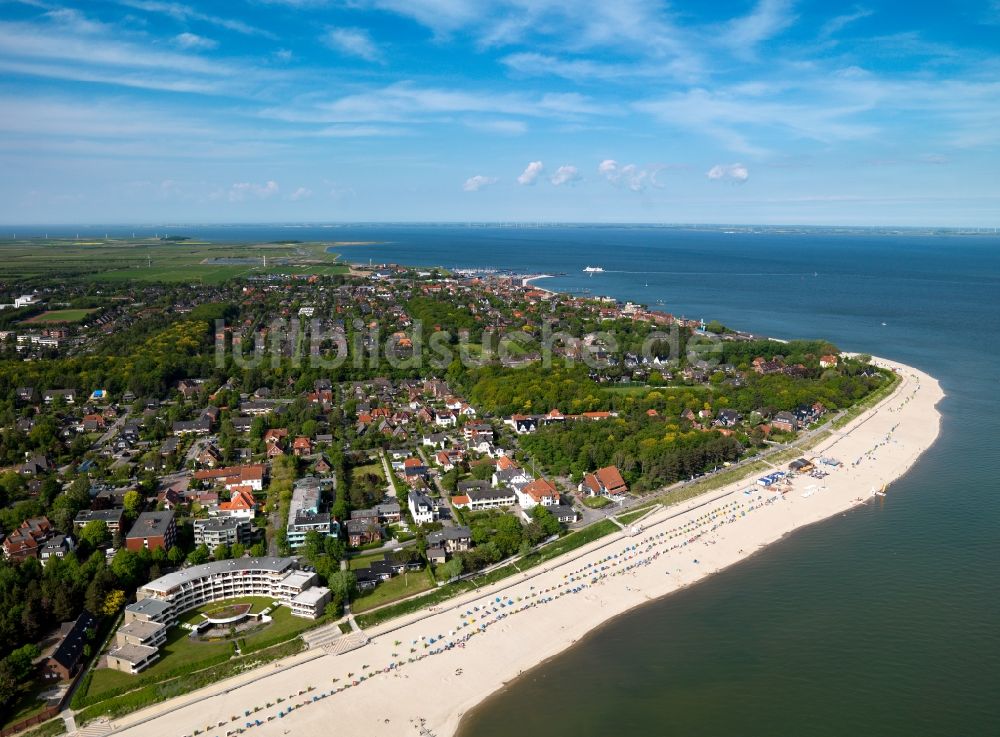 Luftbild Wyk auf Föhr - Stadtansicht der Innenstadt von Wyk auf Föhr im Bundesland Schleswig-Holstein