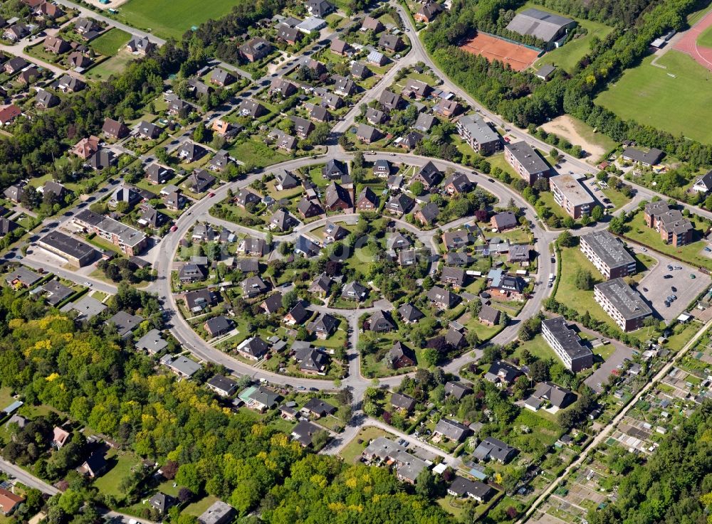 Wyk auf Föhr von oben - Stadtansicht der Innenstadt von Wyk auf Föhr im Bundesland Schleswig-Holstein