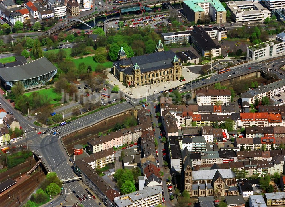 Wuppertal Ortsteil Elberfeld aus der Vogelperspektive: Stadtansicht Innenstadt und Zentrum von Wuppertal im Bundesland Nordrhein-Westfalen