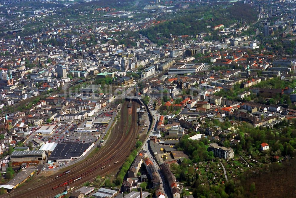 Wuppertal Ortsteil Elberfeld aus der Vogelperspektive: Stadtansicht Innenstadt und Zentrum von Wuppertal im Bundesland Nordrhein-Westfalen