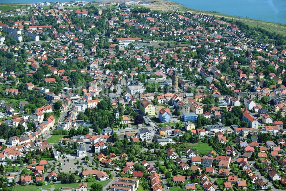 Luftbild Zwenkau - Stadtansicht der Innenstadt und des Zentrums von Zwenkau im Bundesland Sachsen