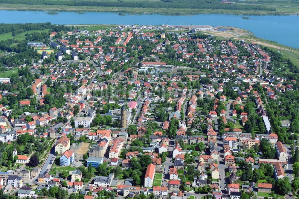 Zwenkau von oben - Stadtansicht der Innenstadt und des Zentrums von Zwenkau im Bundesland Sachsen