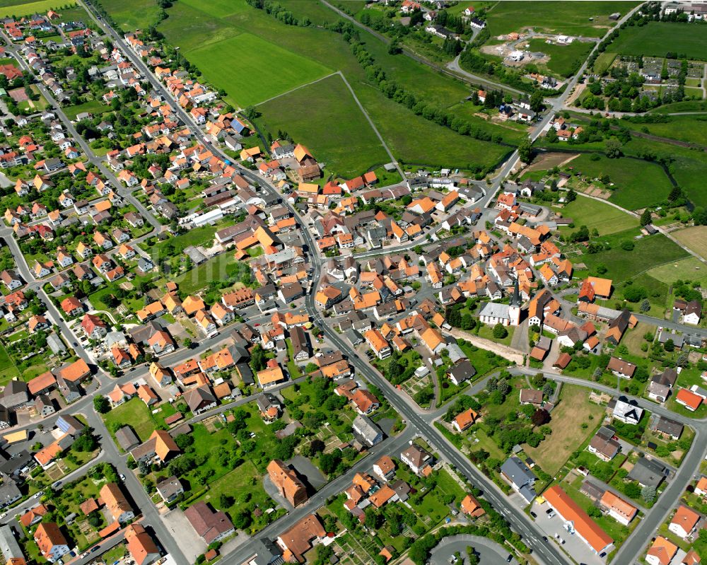 Luftaufnahme Angersbach - Stadtansicht vom Innenstadtbereich in Angersbach im Bundesland Hessen, Deutschland