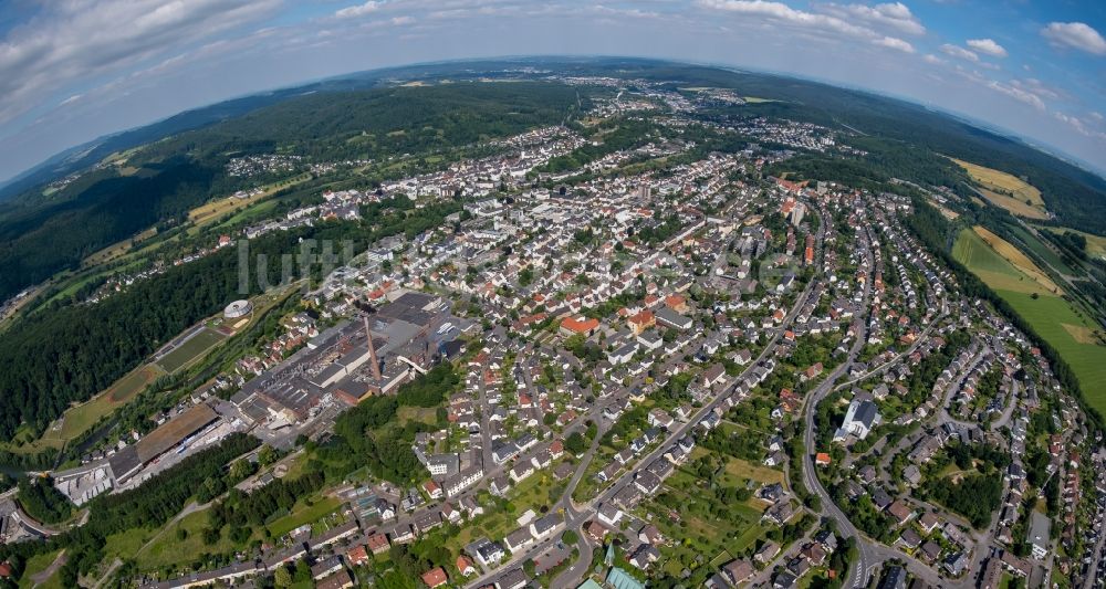 Arnsberg aus der Vogelperspektive: Stadtansicht vom Innenstadtbereich in Arnsberg im Bundesland Nordrhein-Westfalen, Deutschland