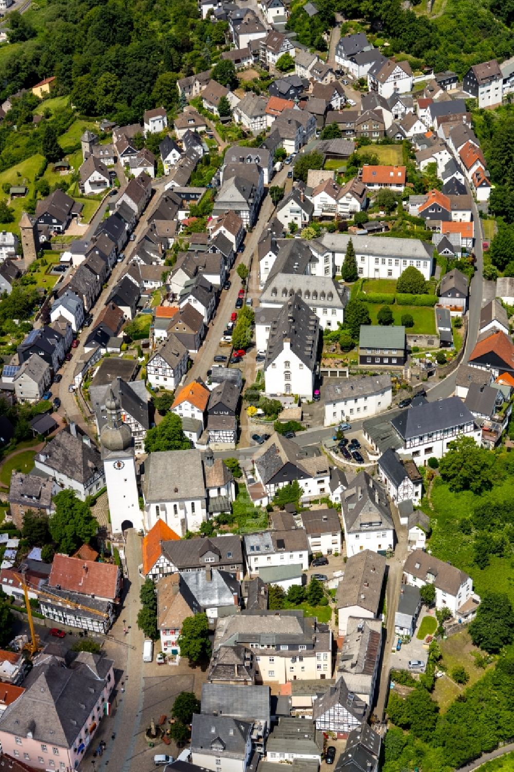 Luftbild Arnsberg - Stadtansicht vom Innenstadtbereich in Arnsberg im Bundesland Nordrhein-Westfalen, Deutschland