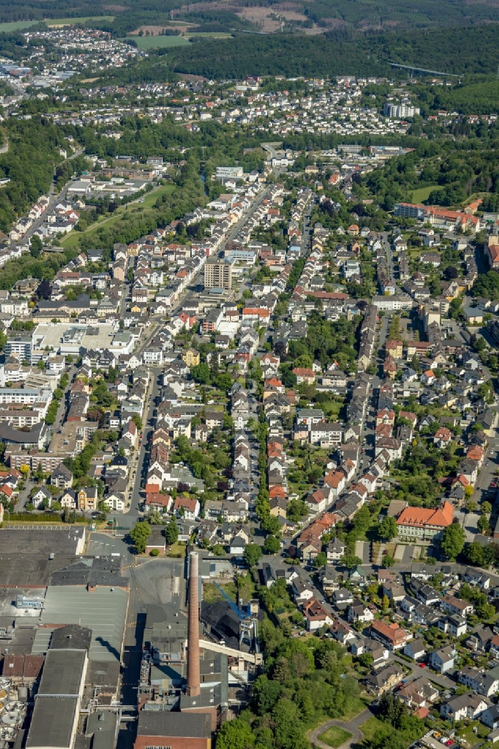 Luftbild Arnsberg - Stadtansicht vom Innenstadtbereich in Arnsberg im Bundesland Nordrhein-Westfalen, Deutschland