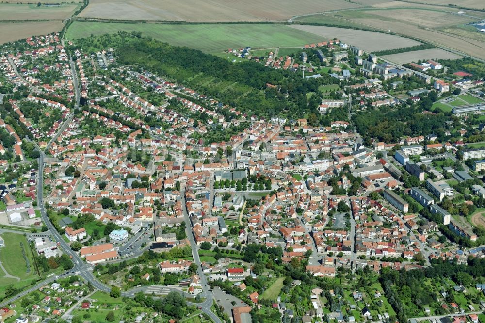 Luftaufnahme Artern/Unstrut - Stadtansicht vom Innenstadtbereich in Artern/Unstrut im Bundesland Thüringen, Deutschland