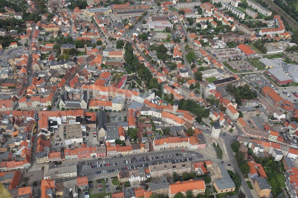 Luftbild Aschersleben - Stadtansicht vom Innenstadtbereich in Aschersleben im Bundesland Sachsen-Anhalt, Deutschland