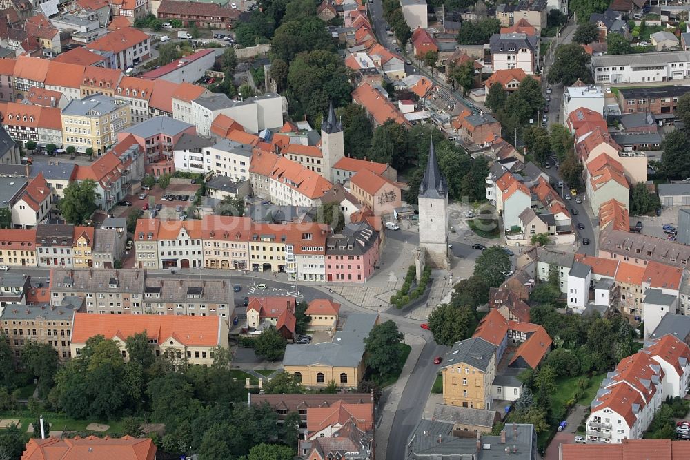 Aschersleben aus der Vogelperspektive: Stadtansicht vom Innenstadtbereich in Aschersleben im Bundesland Sachsen-Anhalt, Deutschland