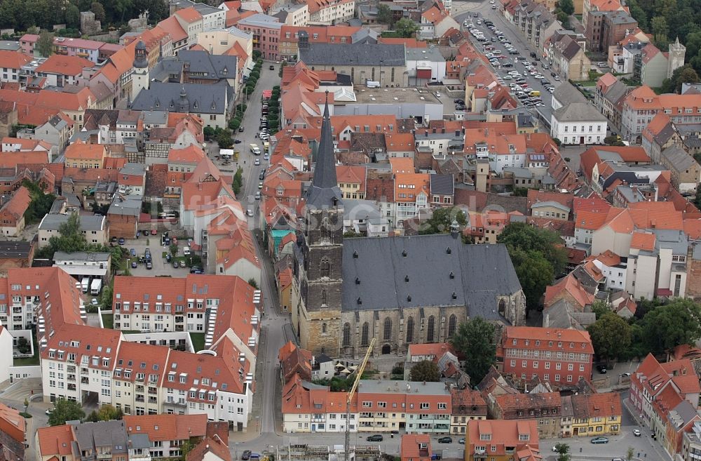 Luftaufnahme Aschersleben - Stadtansicht vom Innenstadtbereich in Aschersleben im Bundesland Sachsen-Anhalt, Deutschland