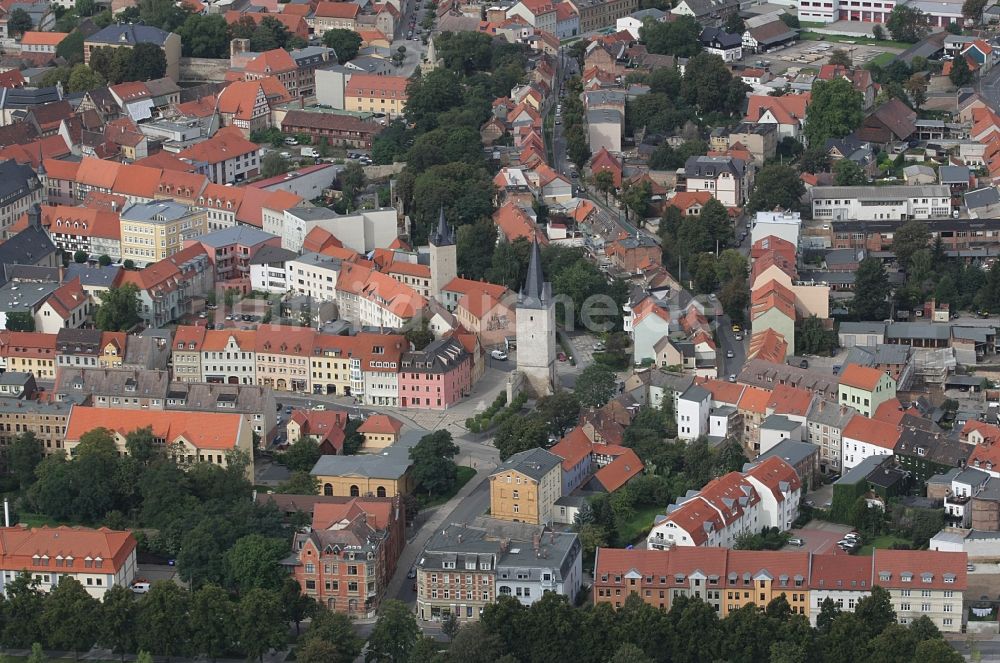 Aschersleben aus der Vogelperspektive: Stadtansicht vom Innenstadtbereich in Aschersleben im Bundesland Sachsen-Anhalt, Deutschland