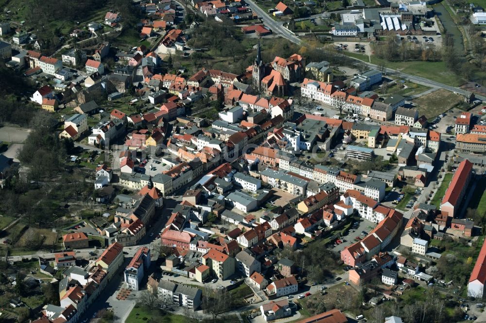 Bad Freienwalde (Oder) von oben - Stadtansicht vom Innenstadtbereich in Bad Freienwalde (Oder) im Bundesland Brandenburg