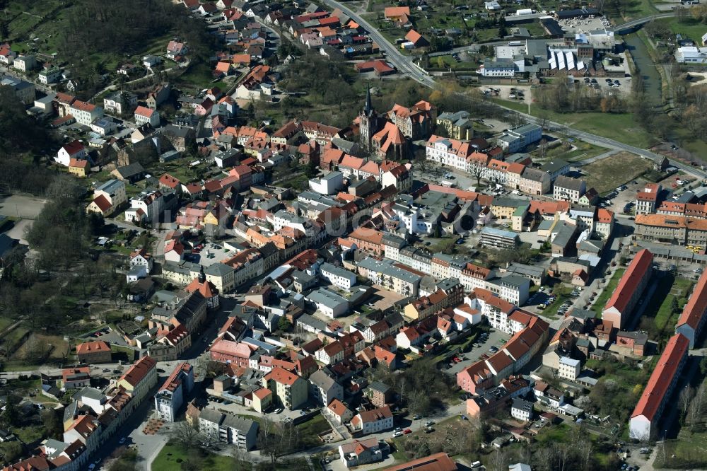 Luftaufnahme Bad Freienwalde (Oder) - Stadtansicht vom Innenstadtbereich in Bad Freienwalde (Oder) im Bundesland Brandenburg