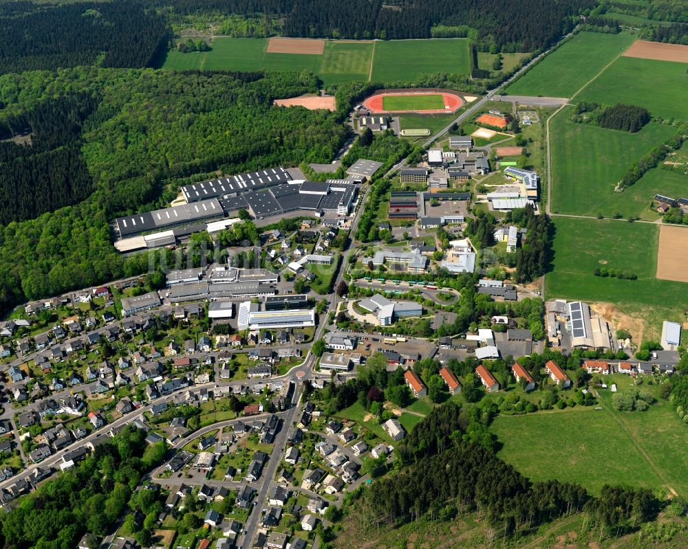 Luftaufnahme Bad Marienberg (Westerwald) - Stadtansicht vom Innenstadtbereich in Bad Marienberg (Westerwald) im Bundesland Rheinland-Pfalz