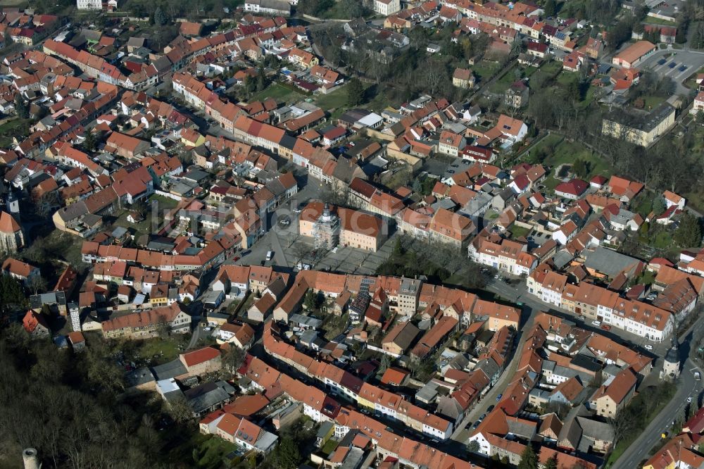 Luftbild Bad Tennstedt - Stadtansicht vom Innenstadtbereich in Bad Tennstedt im Bundesland Thüringen