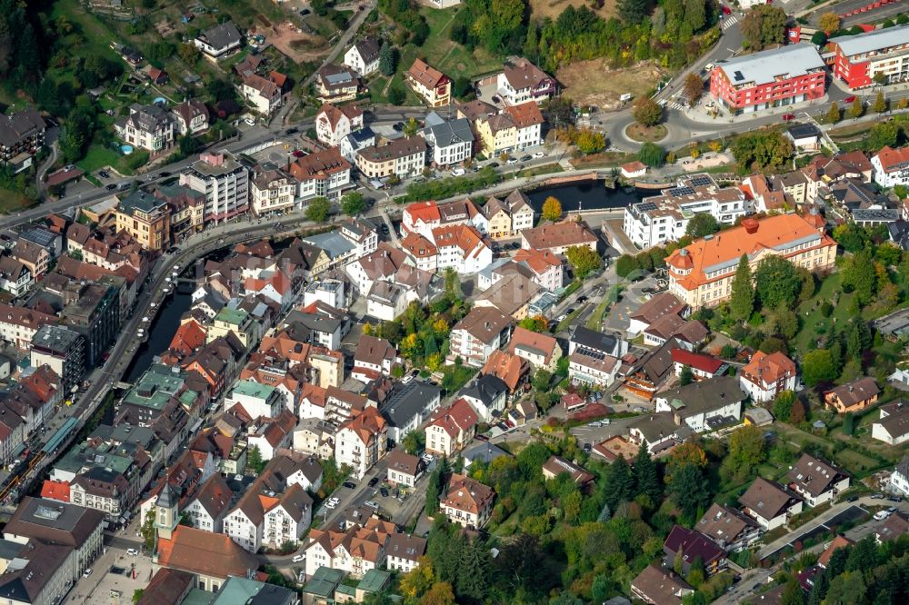 Luftaufnahme Bad Wildbad Stadtansicht Vom Innenstadtbereich In Bad Wildbad Im Bundesland Baden