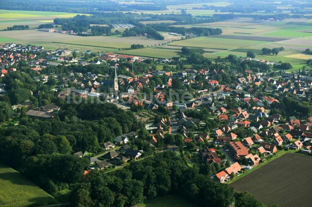 Luftaufnahme Bakum - Stadtansicht vom Innenstadtbereich in Bakum im Bundesland Niedersachsen