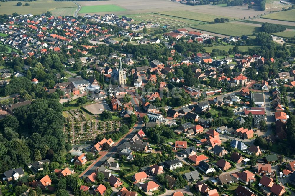 Bakum aus der Vogelperspektive: Stadtansicht vom Innenstadtbereich in Bakum im Bundesland Niedersachsen