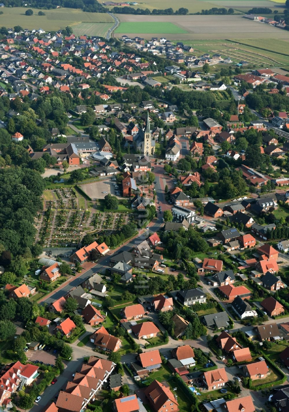 Luftbild Bakum - Stadtansicht vom Innenstadtbereich in Bakum im Bundesland Niedersachsen