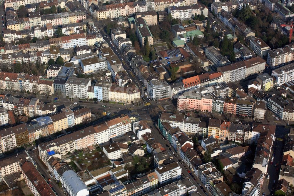 Basel von oben - Stadtansicht vom Innenstadtbereich in Basel in der Schweiz