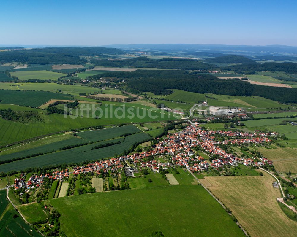 Bernterode (bei Worbis) von oben - Stadtansicht vom Innenstadtbereich in Bernterode (bei Worbis) im Bundesland Thüringen, Deutschland