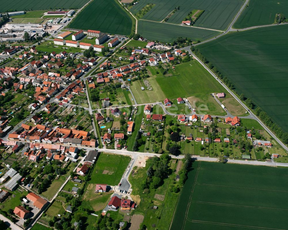 Bernterode (bei Worbis) aus der Vogelperspektive: Stadtansicht vom Innenstadtbereich in Bernterode (bei Worbis) im Bundesland Thüringen, Deutschland