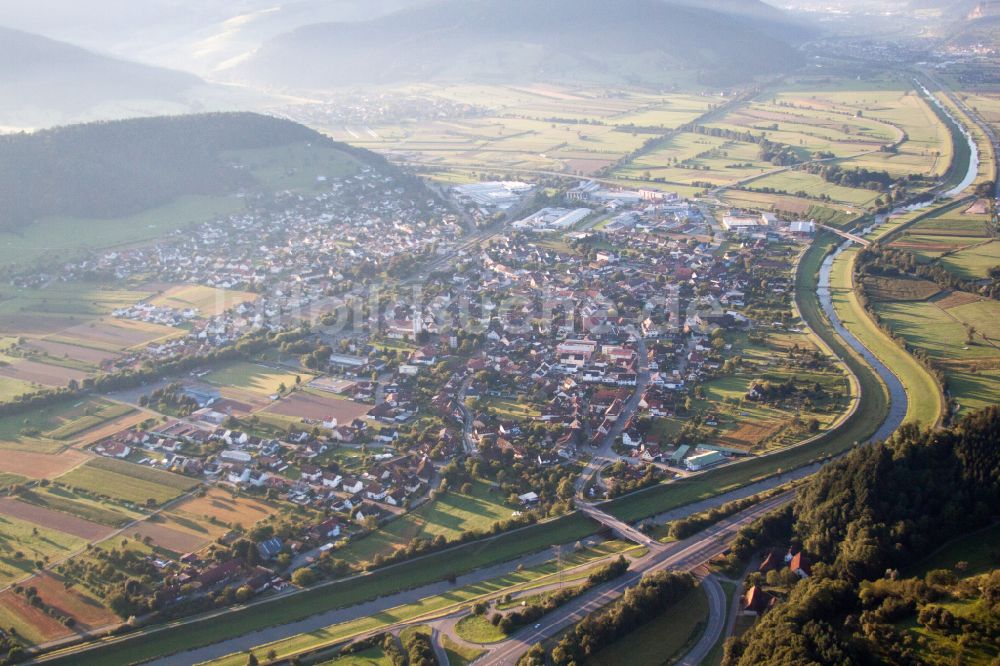 Biberach von oben - Stadtansicht vom Innenstadtbereich in Biberach im Bundesland Baden-Württemberg, Deutschland