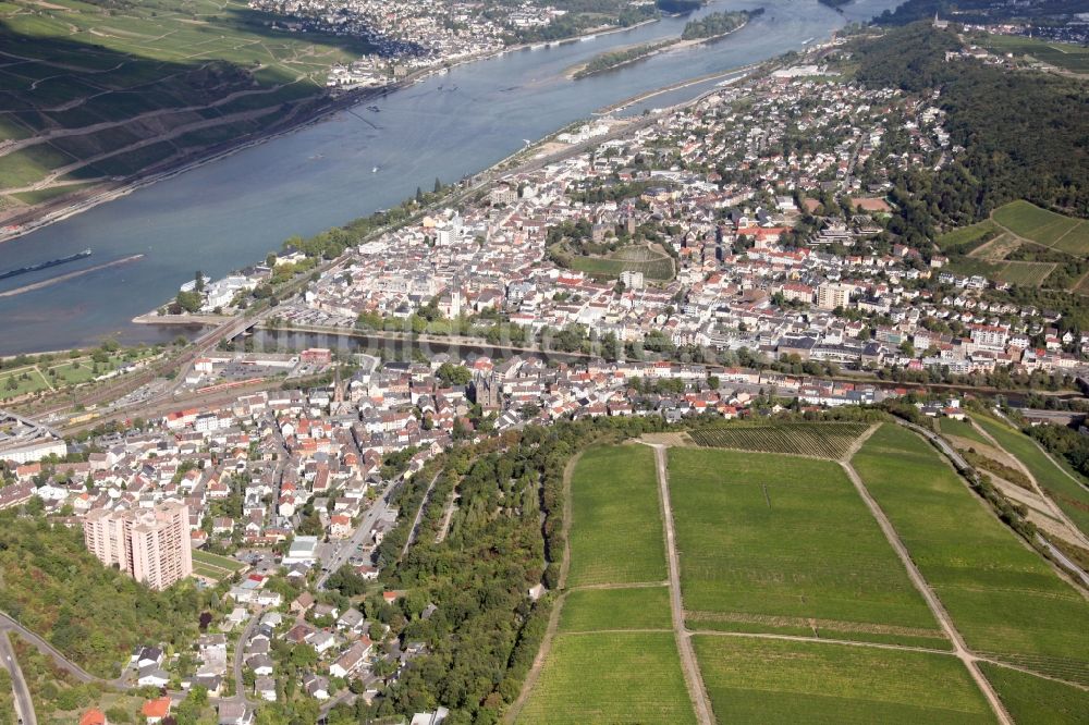 Luftbild Bingen am Rhein - Stadtansicht vom Innenstadtbereich in Bingen am Rhein im Bundesland Rheinland-Pfalz