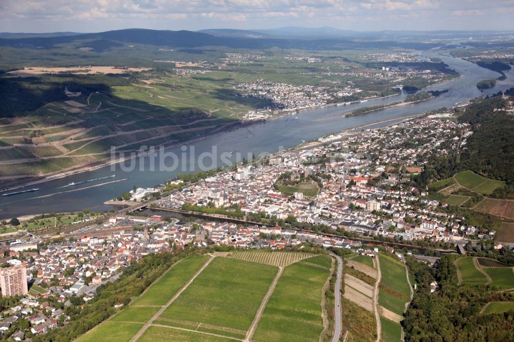 Luftaufnahme Bingen am Rhein - Stadtansicht vom Innenstadtbereich in Bingen am Rhein im Bundesland Rheinland-Pfalz