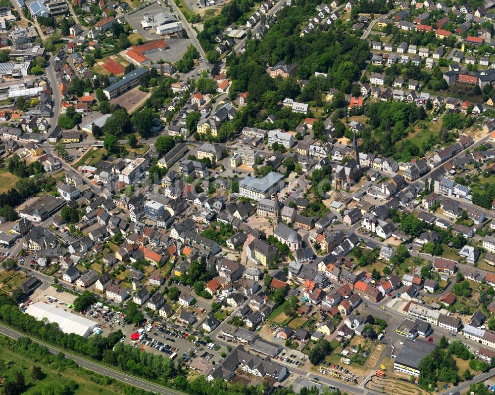 Birkenfeld von oben - Stadtansicht vom Innenstadtbereich in Birkenfeld im Bundesland Rheinland-Pfalz