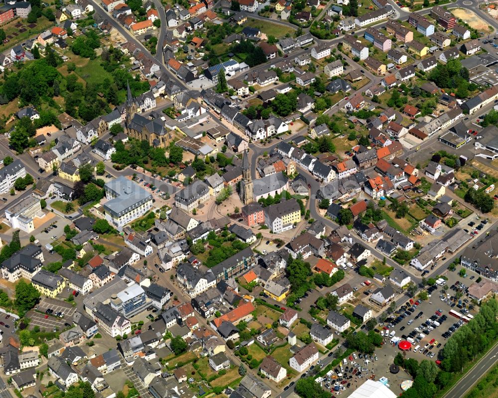 Birkenfeld aus der Vogelperspektive: Stadtansicht vom Innenstadtbereich in Birkenfeld im Bundesland Rheinland-Pfalz