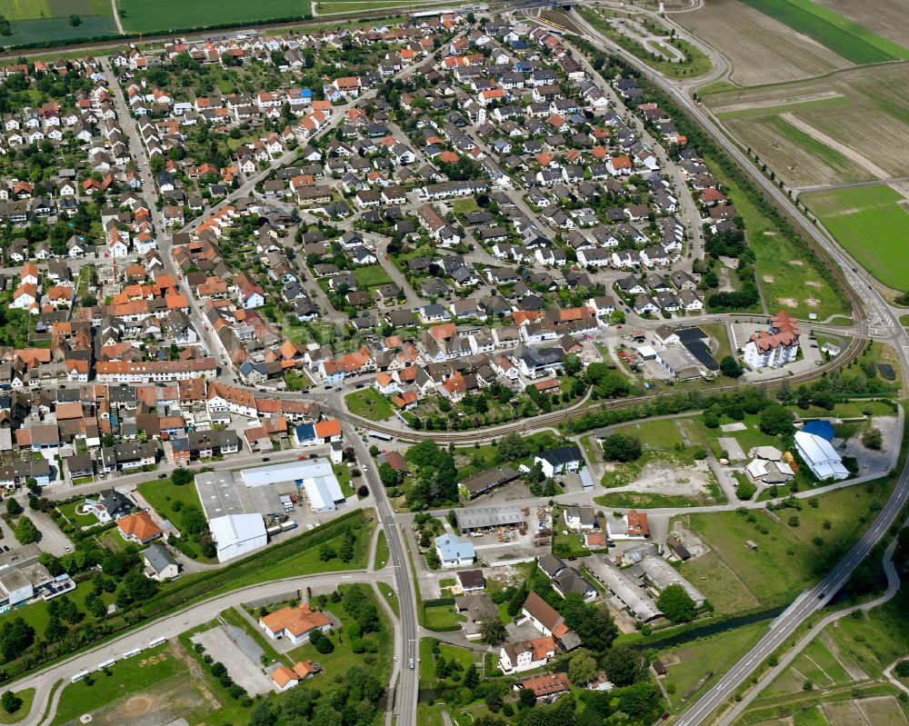 Blankenloch aus der Vogelperspektive: Stadtansicht vom Innenstadtbereich in Blankenloch im Bundesland Baden-Württemberg, Deutschland