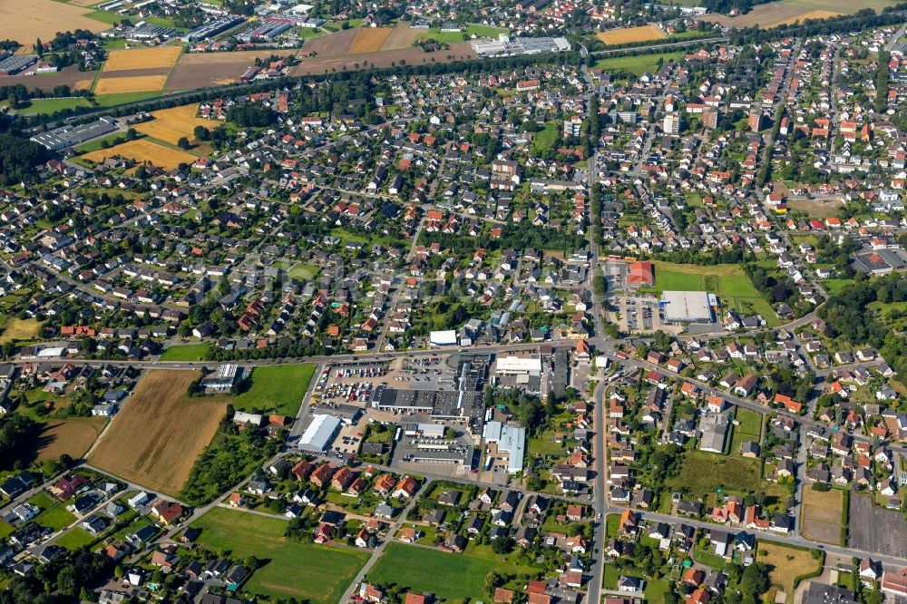 Luftaufnahme Bünde - Stadtansicht vom Innenstadtbereich in Bünde im Bundesland Nordrhein-Westfalen