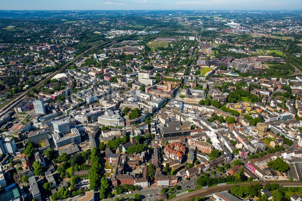 Bochum aus der Vogelperspektive: Stadtansicht vom Innenstadtbereich in Bochum im Bundesland Nordrhein-Westfalen