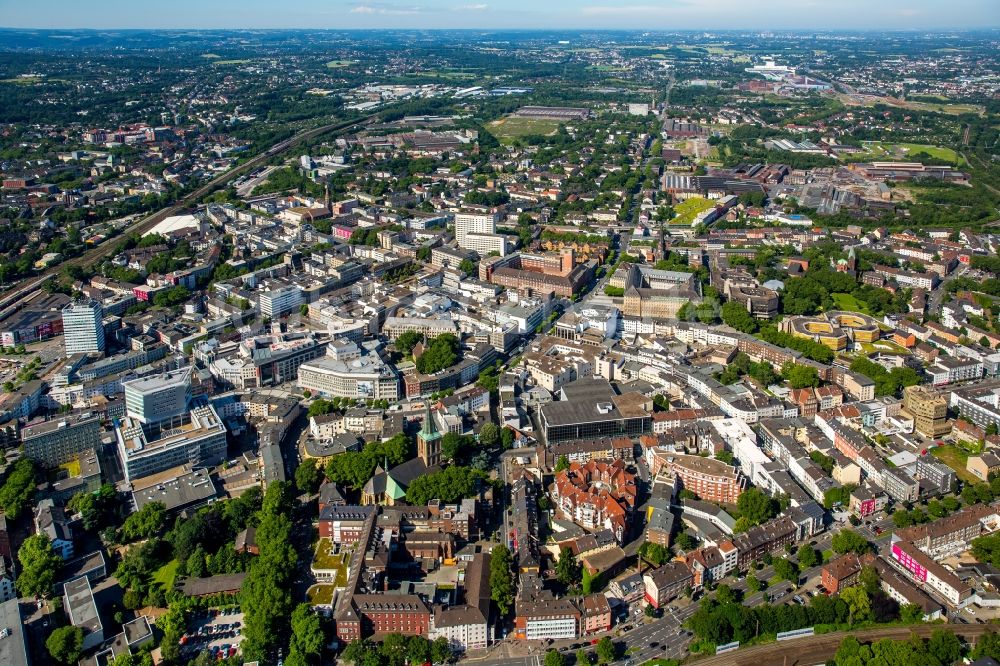 Luftbild Bochum - Stadtansicht vom Innenstadtbereich in Bochum im Bundesland Nordrhein-Westfalen