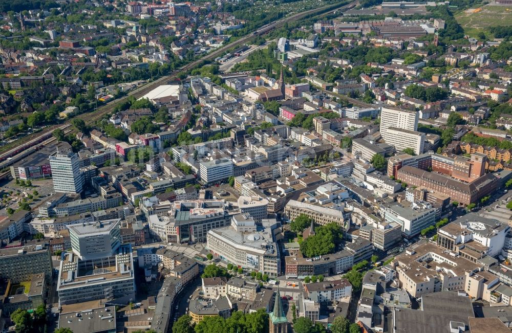 Luftaufnahme Bochum - Stadtansicht vom Innenstadtbereich in Bochum im Bundesland Nordrhein-Westfalen