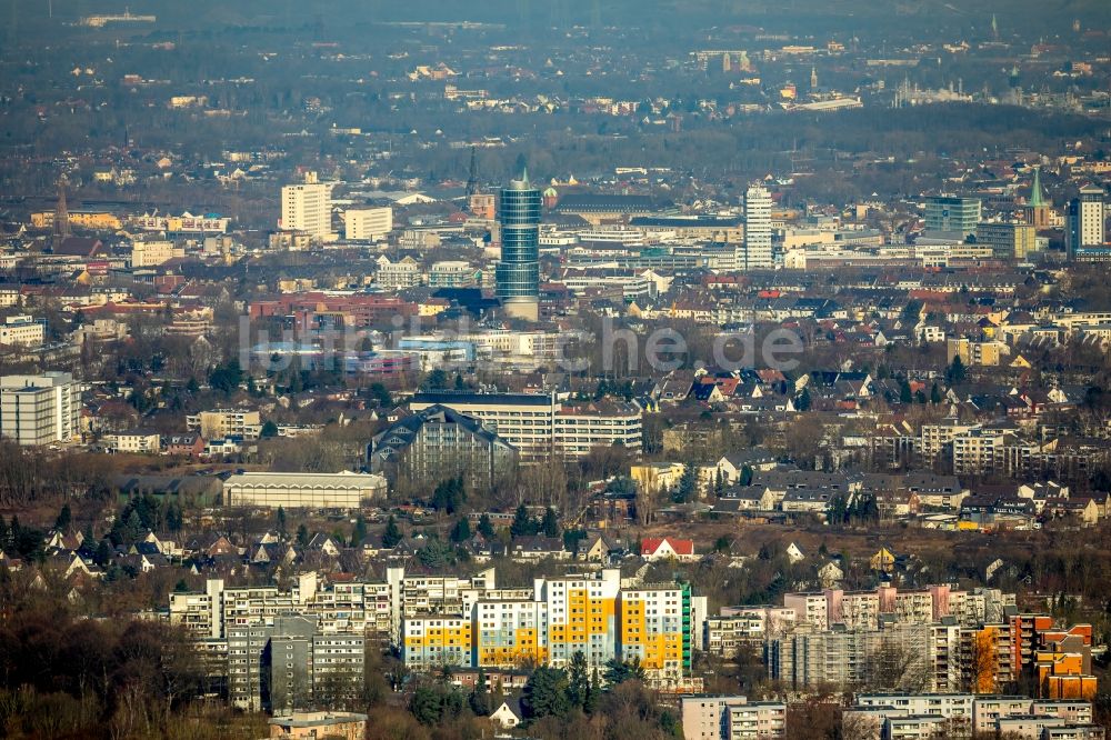 Luftbild Bochum - Stadtansicht vom Innenstadtbereich in Bochum im Bundesland Nordrhein-Westfalen, Deutschland