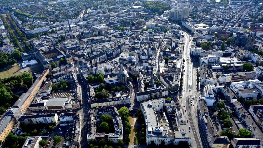 Bonn aus der Vogelperspektive: Stadtansicht vom Innenstadtbereich in Bonn im Bundesland Nordrhein-Westfalen, Deutschland