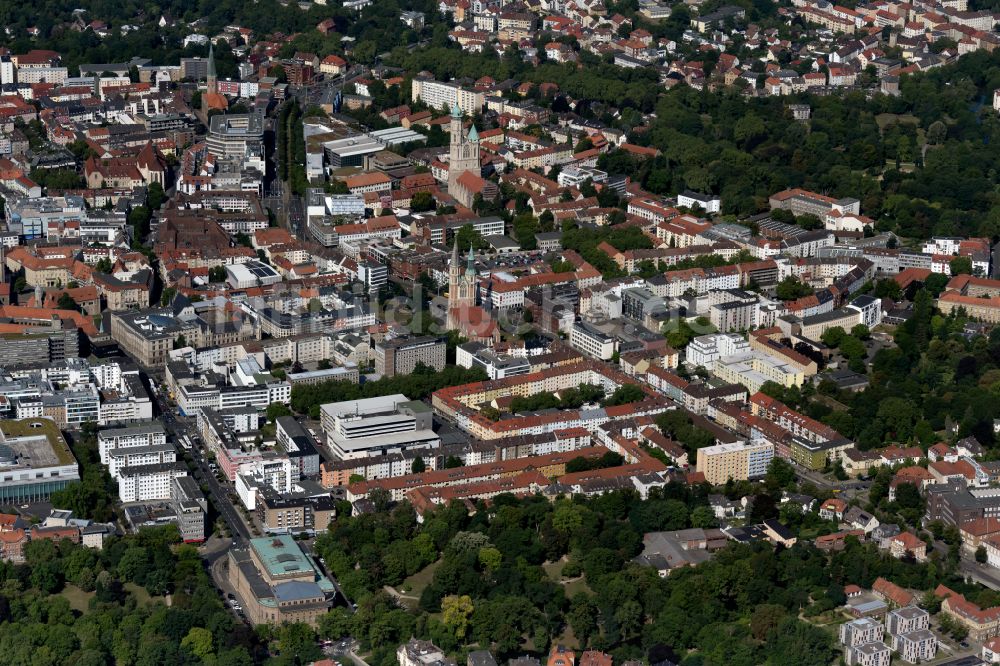 Braunschweig von oben - Stadtansicht vom Innenstadtbereich in Braunschweig im Bundesland Niedersachsen, Deutschland