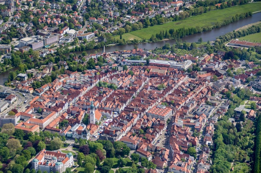 Celle aus der Vogelperspektive: Stadtansicht vom Innenstadtbereich in Celle im Bundesland Niedersachsen