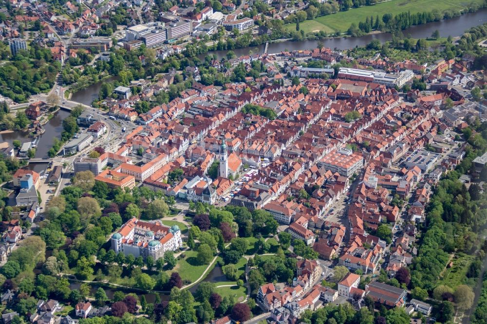 Luftbild Celle - Stadtansicht vom Innenstadtbereich in Celle im Bundesland Niedersachsen