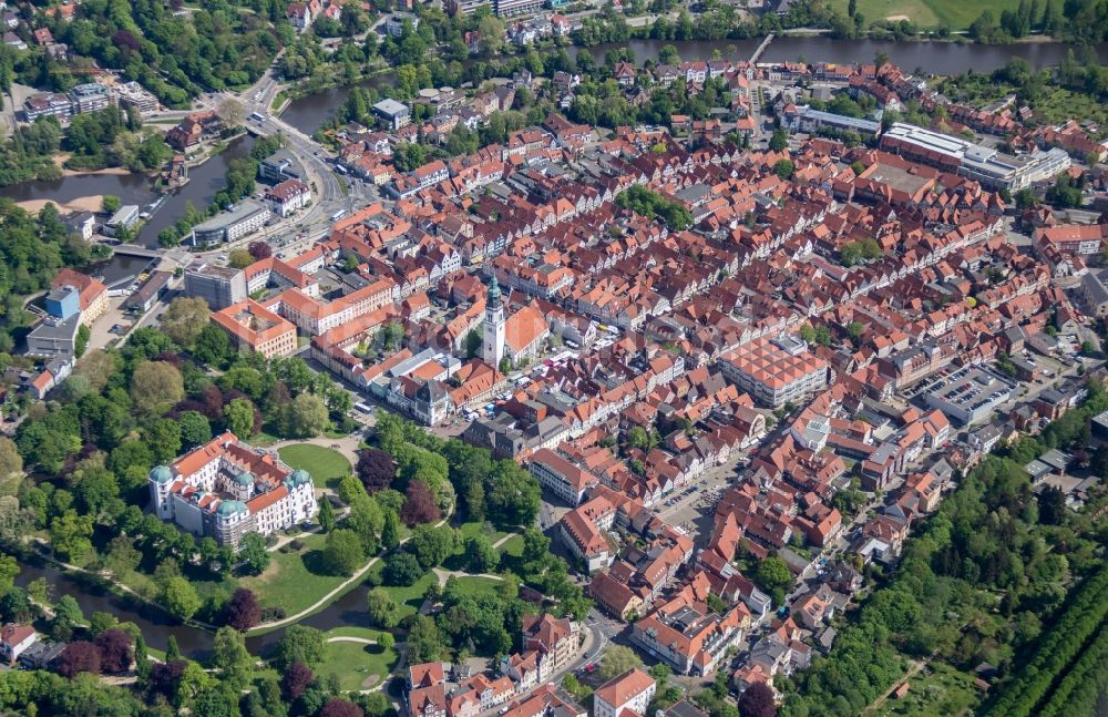 Luftaufnahme Celle - Stadtansicht vom Innenstadtbereich in Celle im Bundesland Niedersachsen