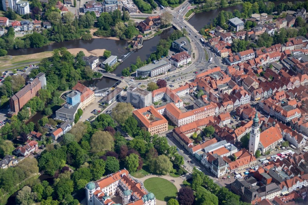 Celle aus der Vogelperspektive: Stadtansicht vom Innenstadtbereich in Celle im Bundesland Niedersachsen