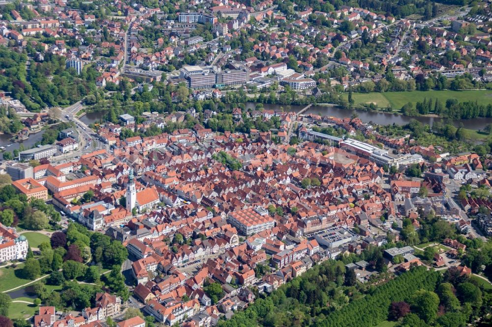 Celle von oben - Stadtansicht vom Innenstadtbereich in Celle im Bundesland Niedersachsen