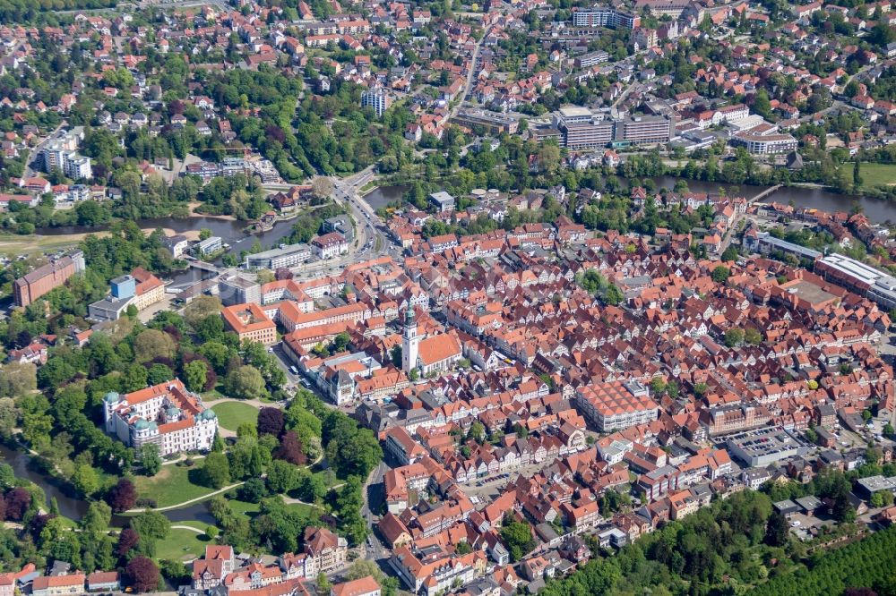 Celle aus der Vogelperspektive: Stadtansicht vom Innenstadtbereich in Celle im Bundesland Niedersachsen